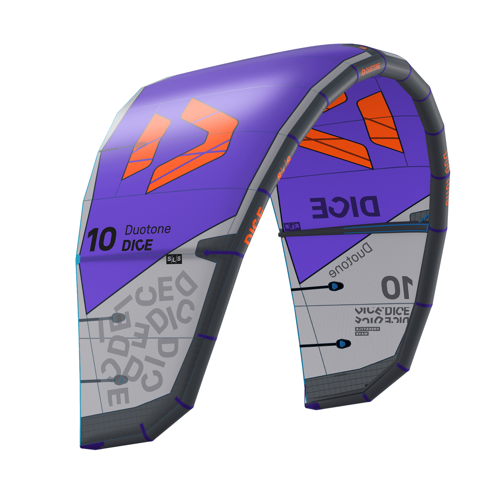 Dice SLS - Duotone Dice SLS LEI kite 10m in violet and grey